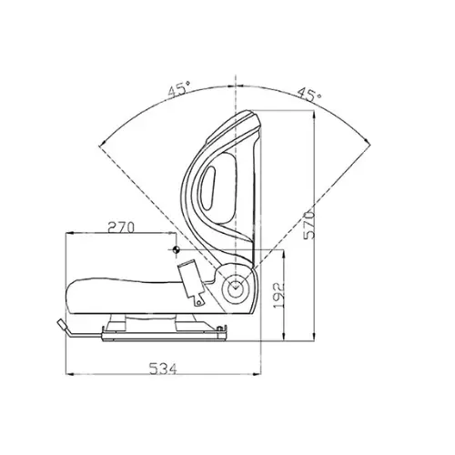 53770-23321-71 Seat with Switch vinyl forklift toyota Forklift Seat