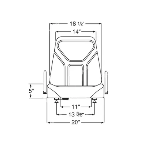 3EA-50-A1120 Seat forklift adjustable back/hip restraint D mart parts
