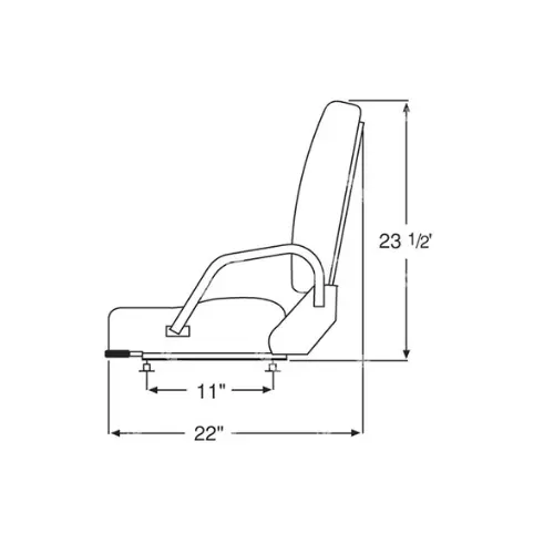 3EA-50-A1120 Seat forklift adjustable back/hip restraint D mart parts